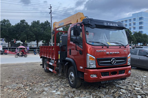 上藍牌隨車吊拉挖機以能拉叉車圖片